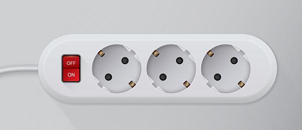 Create a semi-realistic Electric Extension Cord