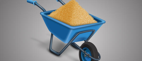 Learn how to create a Wheelbarrow full of Sand