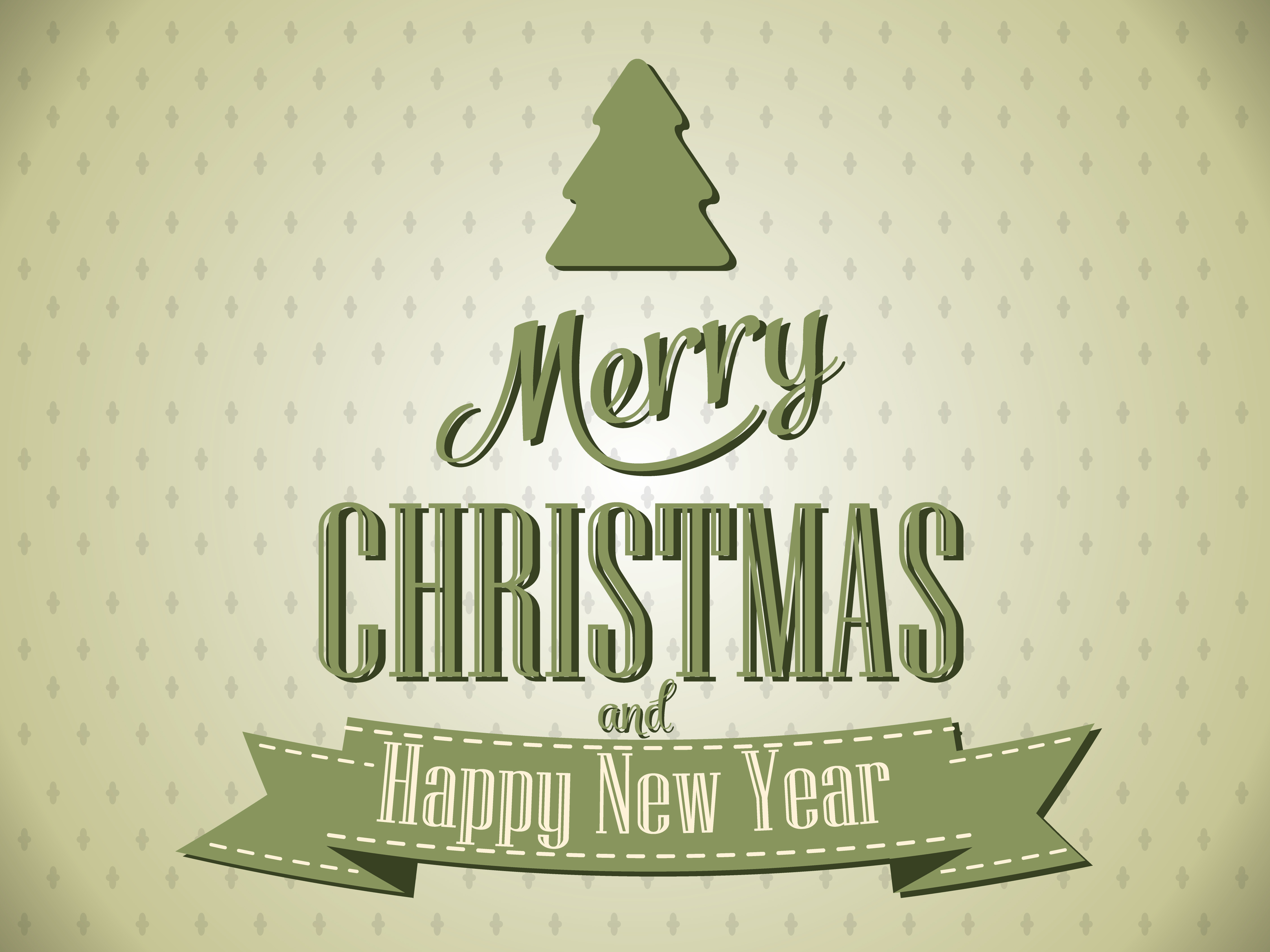 Merry Christmas lettering Greeting Card