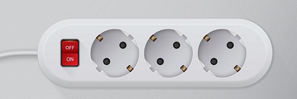 Create a semi-realistic Electric Extension Cord