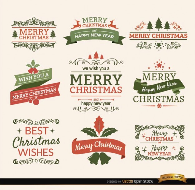 christmas-typographic-elements--vintage-labels-and-ribbons_72147501342