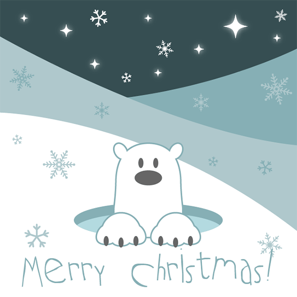 create-polar-bear-christmas-scene-illustrator-complete