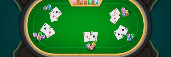 Create a Poker Table with Cards and Poker Chips Stacks