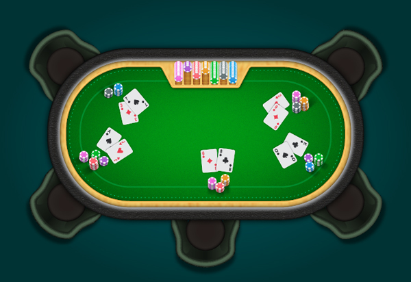 Create A Poker Table With Cards And Poker Chips Stacks Vectorgraphit