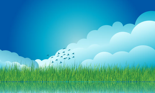 vector-cloud-grass-background