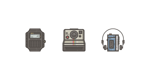 retro tech icon pack - large preview