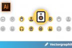 Create a Computer Peripherals Icon Set - Third Part - Speaker Icon ...