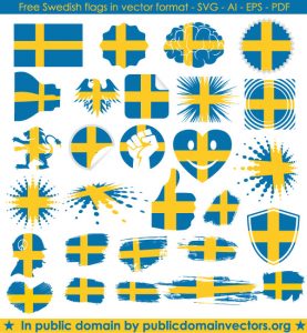 Free Swedish flags in vector format - SVG - AI - EPS - PDF ...